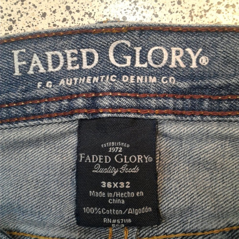 Men's FADED GLORY AUTHENTIC DENIM JEANS - Picture 9 of 12